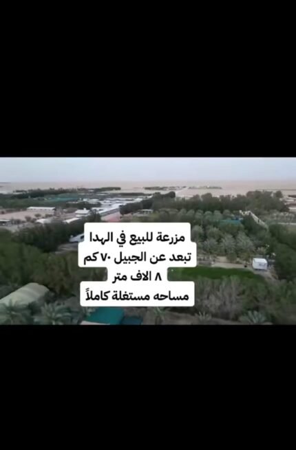 مزرعة واستراحة عائلية للبيع 8,000م² | منطقة الهداء – الشرافي